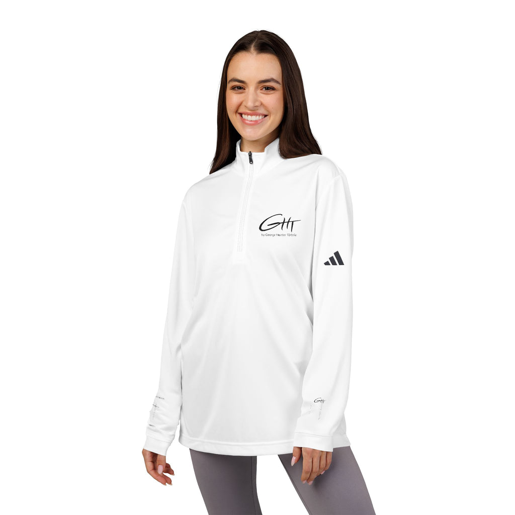 adidas Quarter-Zip Pullover – White | Limited Edition – GHT Signature