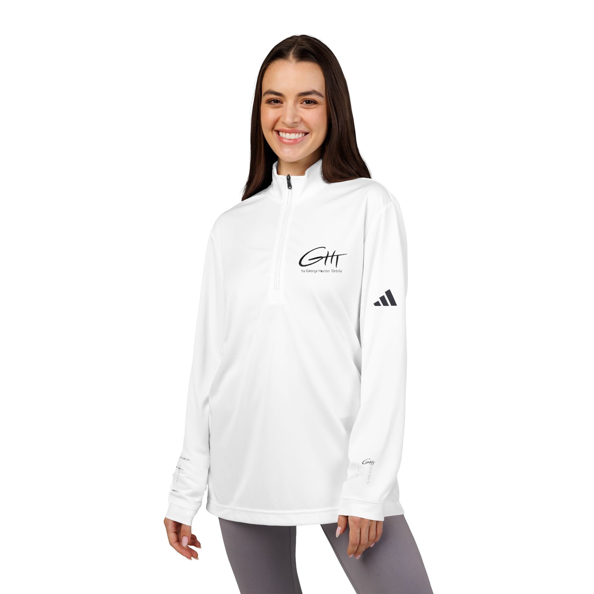 adidas Quarter-Zip Pullover – White | Limited Edition – GHT Signature