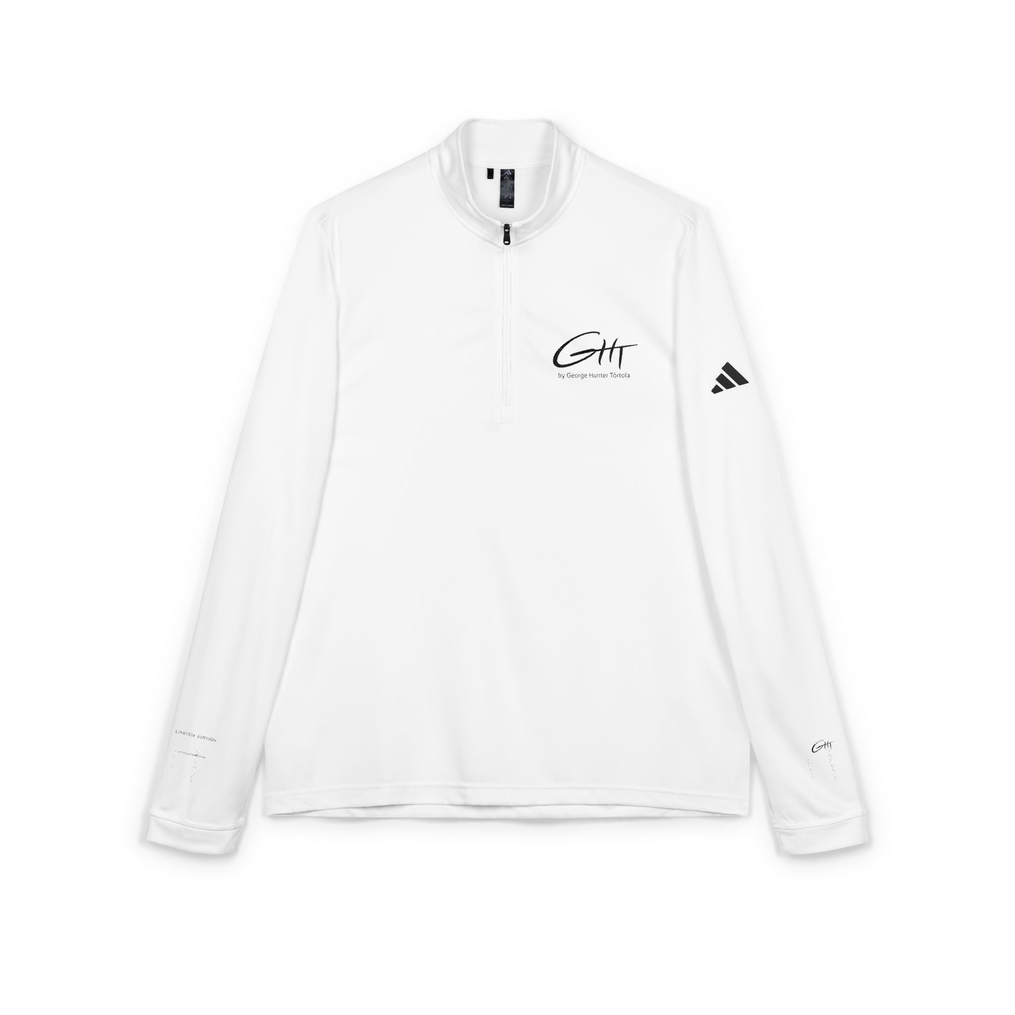 adidas Quarter-Zip Pullover – White | Limited Edition – GHT Signature