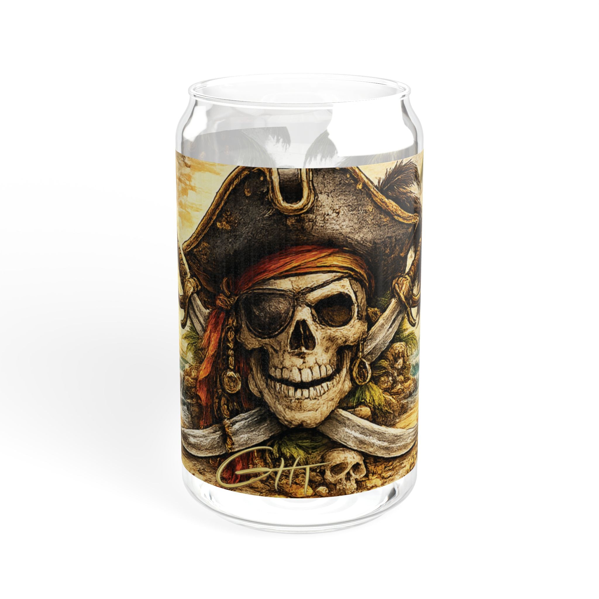 Pirate Skull Sipper Glass – 16oz Limited Edition – GHT Signature