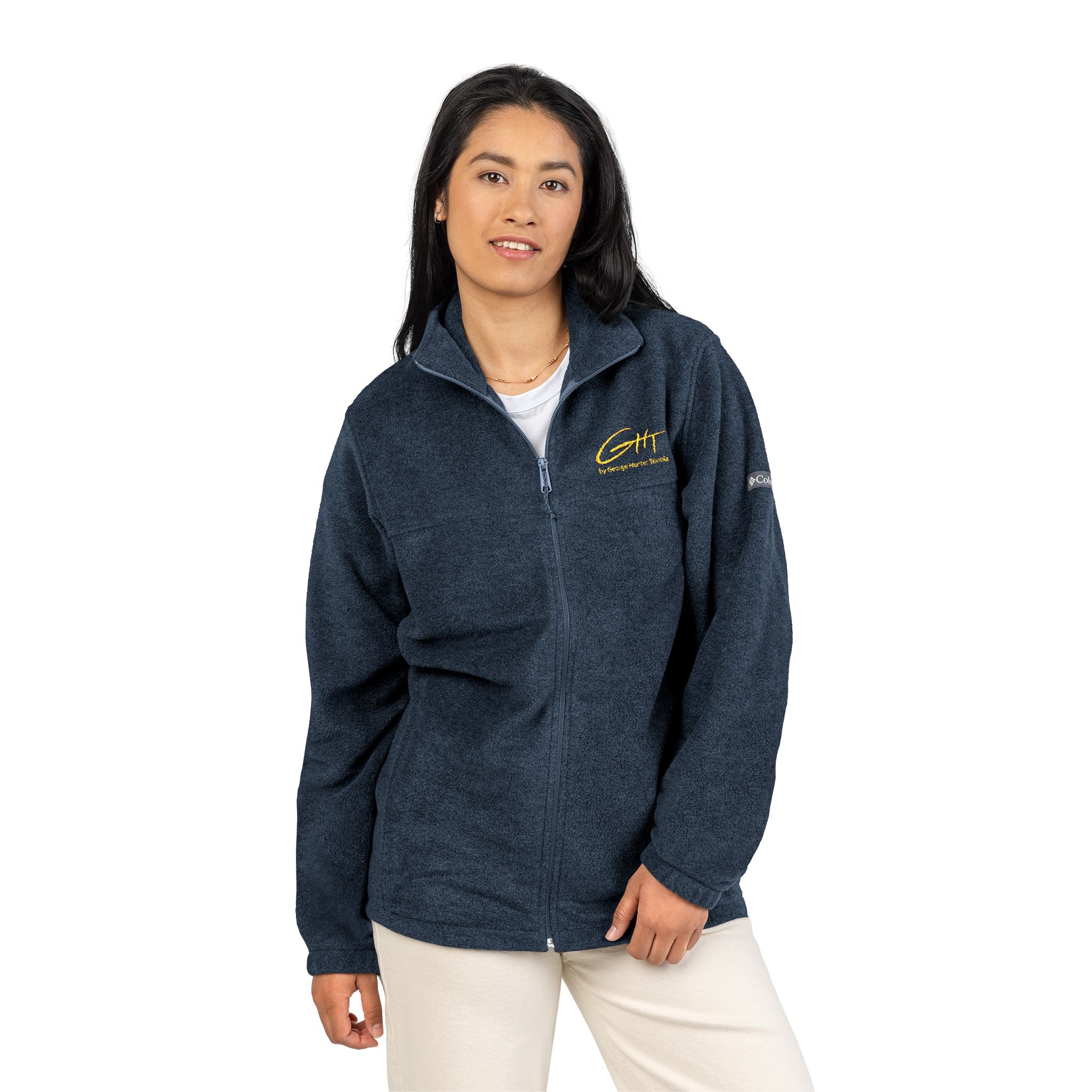 Embroidered Columbia Fleece Jacket – Cozy Zip-Up Outerwear GHT Signature – Limited Edition