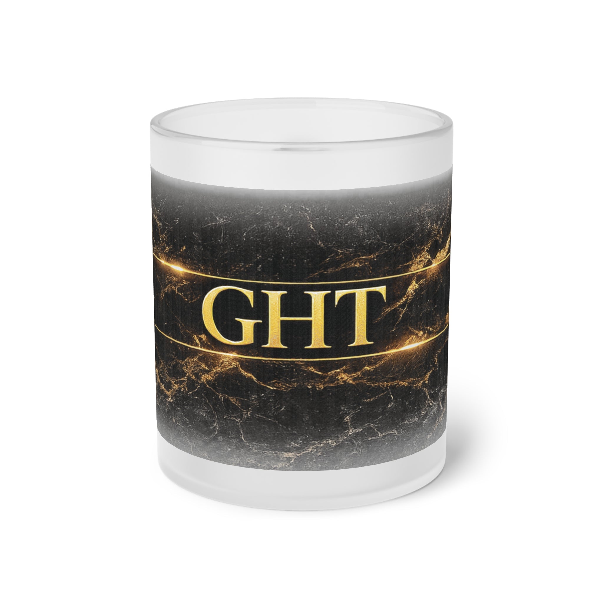 Frosted Glass Mug – Black Marble Edition – Limited Edition – GHT Lifestyle - GHT Official Store